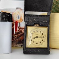 Стар Немски Механичен Миниатюрен Пътнически Часовник Kienzle, снимка 2 - Антикварни и старинни предмети - 36938695