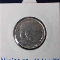 Монета Трети Райх 2 Reichsmark 1938 г. Сребро, снимка 2 - Нумизматика и бонистика - 31394854