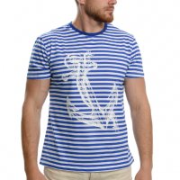Нова мъжка класическа моряшка тениска с Голяма Котва, снимка 6 - Тениски - 37662292