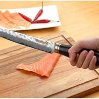 Нов 8 инчов Нож за дърворезба дървена дръжка с кожена обвивка Дом Кухня, снимка 8 - Други - 42446010