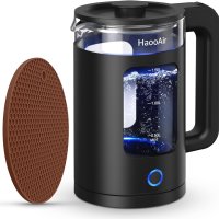 Чайник Haooair, 1,5-литрова електрическа кана + подарък - подложка, снимка 2 - Кани - 42229766