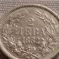 Сребърна монета 2 лева 1882г. Княжество България Александър първи за КОЛЕКЦИОНЕРИ 40843, снимка 6 - Нумизматика и бонистика - 42832308