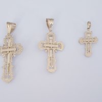 Златни плътни кръстове 14К, снимка 2 - Колиета, медальони, синджири - 39213250