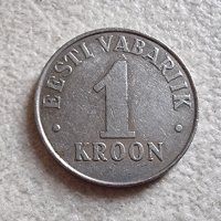 Монета. Естония. 1 крона. , снимка 2 - Нумизматика и бонистика - 39133234