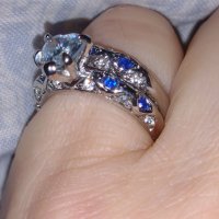 Двоен пръстен със Сърце, снимка 1 - Пръстени - 39869612