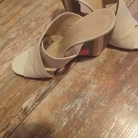 Интересни чехли с платформа от естествена кожа , снимка 6 - Чехли - 36817187