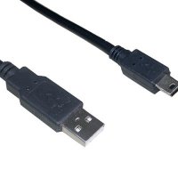 Кабел USB2.0 към Mini USB 5pin 3m Черен VCom SS001281 Cable USB - Mini USB M/M, снимка 1 - Кабели и адаптери - 34333664
