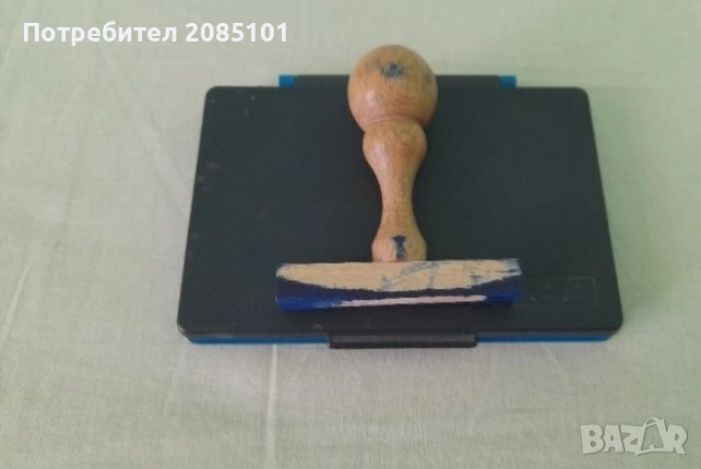 Мастилница с дървен печат, снимка 1