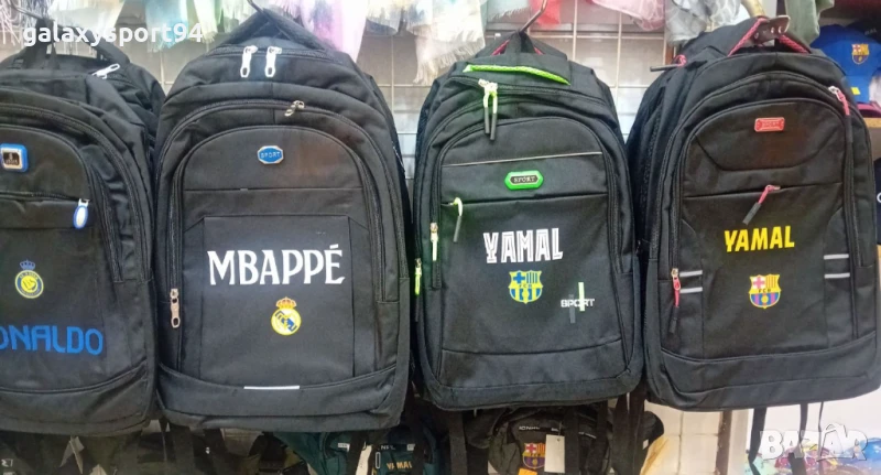 Спортна Раница Роналдо, Ямал, Мбапе ученическа Черна 49.99лв RONALDO, снимка 1