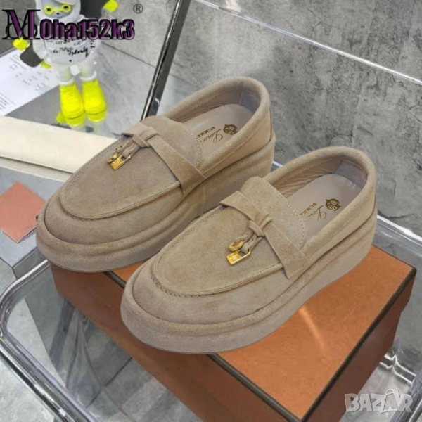 мокасини от естествен велур loro piana , снимка 1