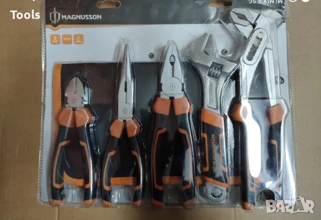 MAGNUSSON 4 бр клещи и 1 бр раздвижен ключ, снимка 1