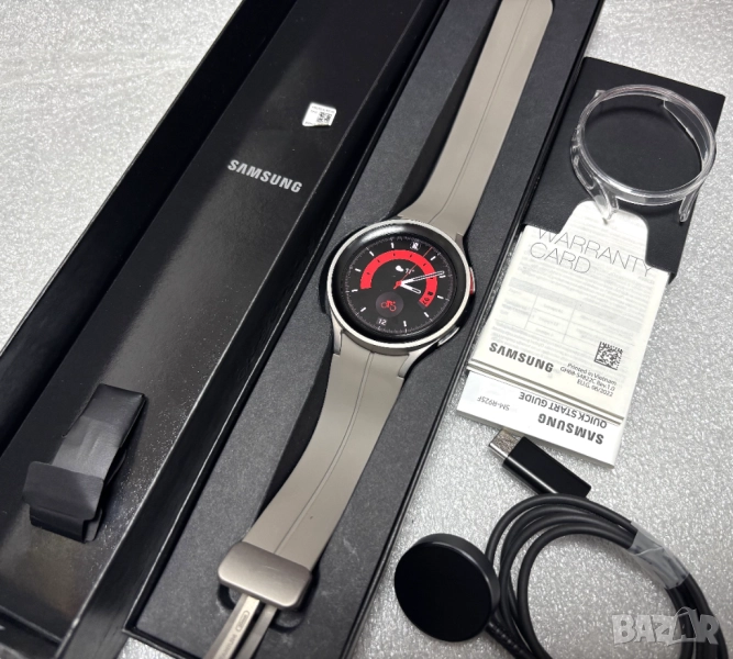 КАТО НОВ! Смарт часовник Samsung Galaxy Watch5 Pro 45mm Gray Titanium,1.4", снимка 1