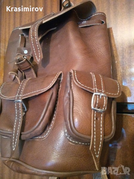 Винтидж раница ръчна изработка,нова,естествена кожа, снимка 1