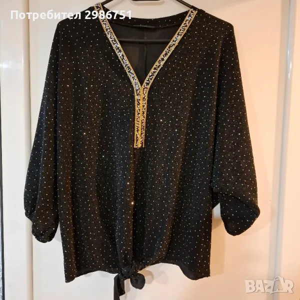 Дамска блуза с блестящи камъчета , снимка 1