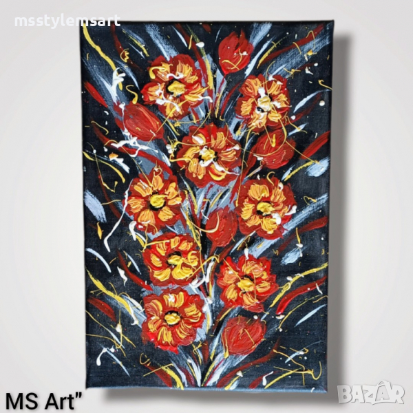 Картина с цветя, снимка 1