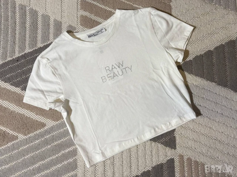 Кроп модел тениска памук, снимка 1