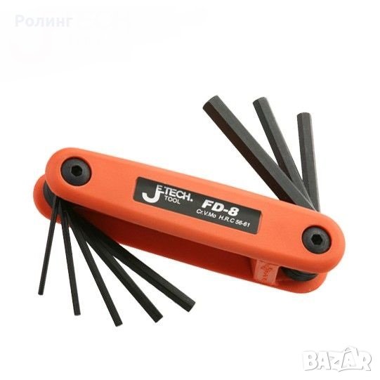 Комплект сгъваеми шестограми, 2 - 8 мм, 8 броя / JeTECH FD-8 /5512, снимка 1