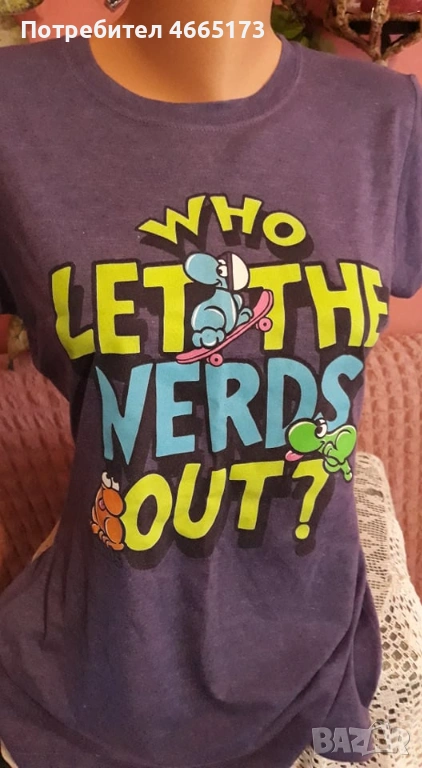 Дамска лилава Тениска , снимка 1
