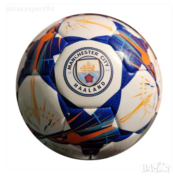 Топка  Манчестър Сити ХОЛАНД 9 Синя Шампионска лига Промо, снимка 1