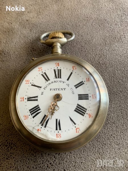 W. Rosskopf & CIE PATENT pocket watch – approx. 1900, снимка 1