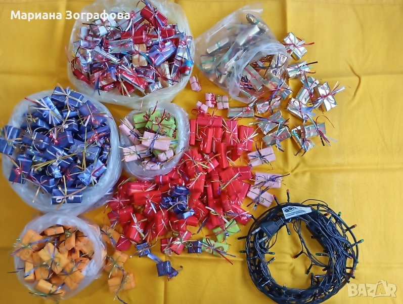 Коледни лампички, - Колетчета за декорация, - Материали за творчество10 вида, снимка 1