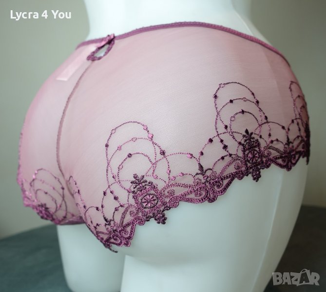 M/L лилави тюлени бикини с брокатена бродерия, снимка 1