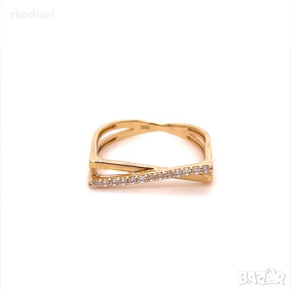 Златен дамски пръстен 2,08гр. размер:57 14кр. проба:585 модел:20058-2, снимка 1