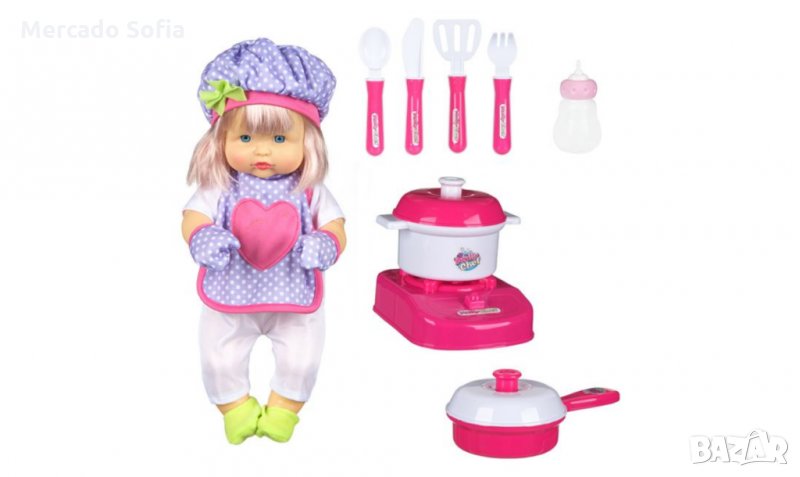 Кукла - готвач за момиче с аксесоари и звук, снимка 1