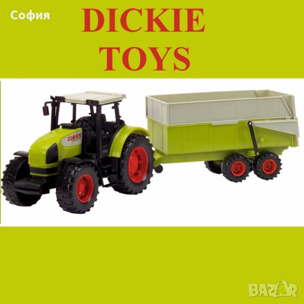 Dickie Toys - Трактор с подвижно ремарке-самосвал Claas Ares Set, 53 cm,, снимка 1