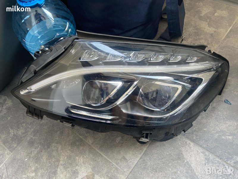 W205 FULL LED ляв фар Мерцедес Ц класа 205 след 2014 multibeam фул лед Би-Ксенон Фар , снимка 1