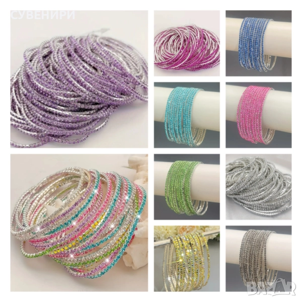 Нежни гривни със синтетичен цирконий , снимка 1