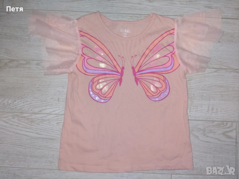 Тениска с ръкави от тюл - 9-10 години , снимка 1