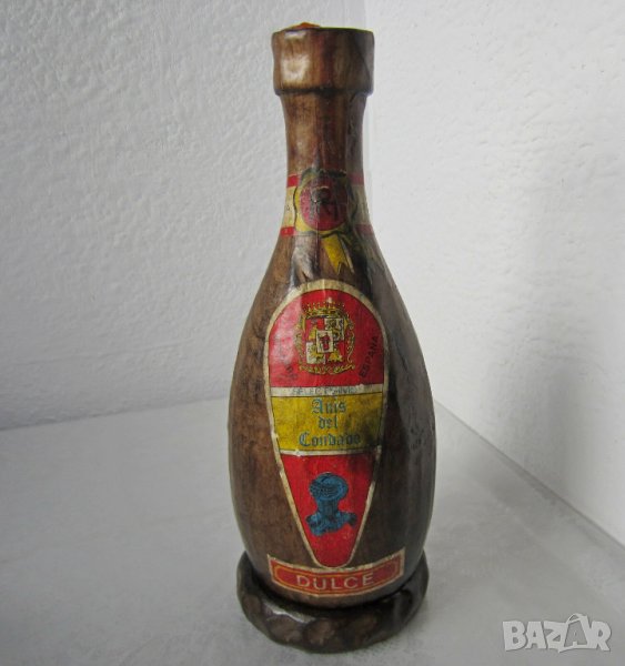 Керамика и различни фигури и Бутилка - кутия, скривалище, Испания, стара, снимка 1