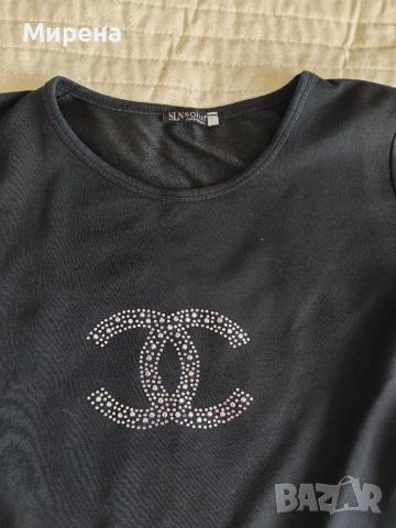 Асиметрична туника с 3/4 ръкав, размер S, снимка 2 - Туники - 54148711