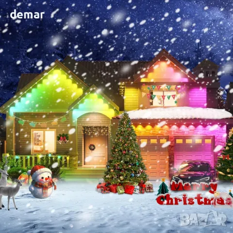 Brillistep RGBIC WiFi LED  постоянни външни светлини 15 м, за стрехи, снимка 9 - Лед осветление - 47982262