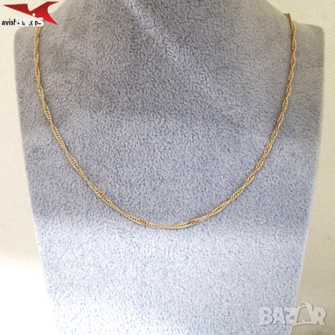 Синджир с 14К златно покритие 254597, снимка 4 - Колиета, медальони, синджири - 53994800