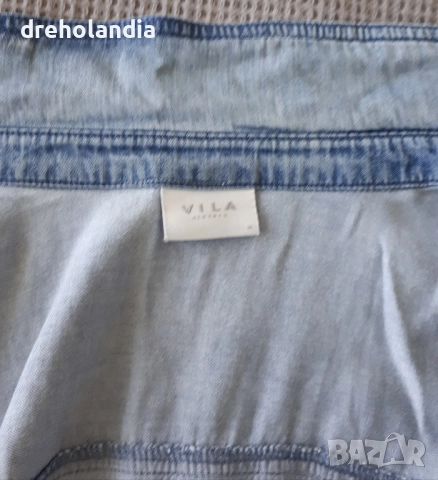 Дамска дънкова риза VILA - М, снимка 3 - Ризи - 51725232