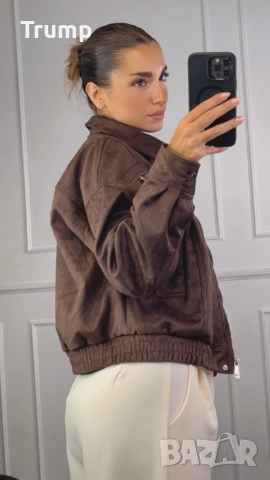 Красиво яке, велур, байкър стил, високо качество, снимка 2 - Якета - 52219176