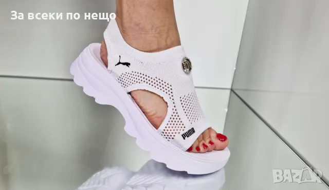 Puma Дамски Бели Сандали С Метален Акцент Пума Код P603, снимка 4 - Сандали - 50427836