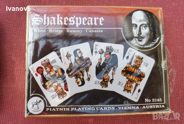 Карти Piatnik Шекспир, комплект нови, снимка 2 - Карти за игра - 54299414