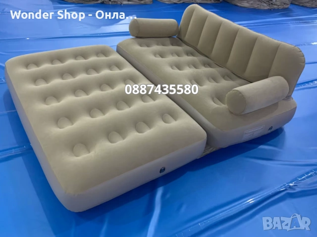 🛋️ Надуваем фотьойл или двойно легло 5в1 SuperSofa – Пет вида комфорт в едно удобно решение! 🛋️, снимка 9 - Надуваеми легла - 50312546