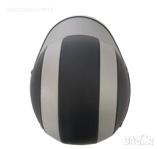 КАСКА ЗА СКУТЕР,МОТОПЕД ЧЕРЕН/СИВ - 2411, снимка 3 - Аксесоари и консумативи - 48993939