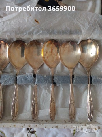 Комплект прибори за сервиране на десерт,много стар, английски , снимка 3 - Антикварни и старинни предмети - 40252109