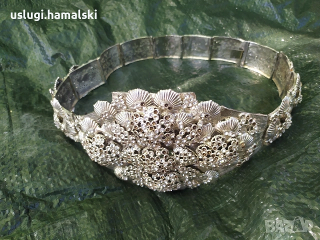 Уникален посребрен колан, снимка 3 - Антикварни и старинни предмети - 54317107