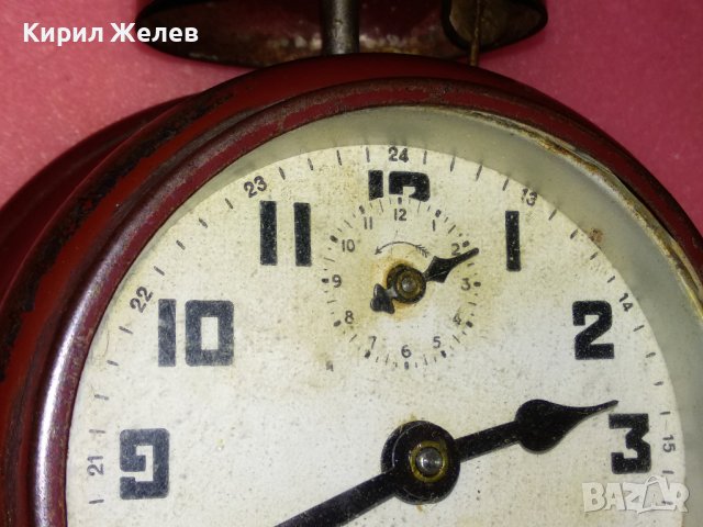 FOREIGN Стар АНГЛИЙСКИ КОЛЕКЦИОНЕРСКИ МЕХАНИЧЕН БУДИЛНИК РЕТРО МОДЕЛ 43632, снимка 3 - Антикварни и старинни предмети - 44465951