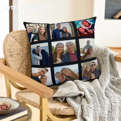 Възглавничка с 9 Ваши снимки - персонализирана декорация за дома, снимка 5 - Възглавници - 49208785