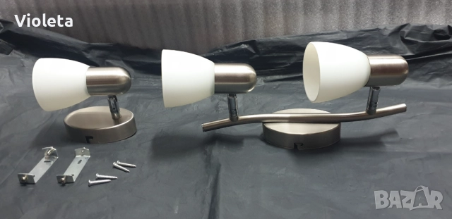 Спот осветителни тела Omnia Jackie 1хЕ14 и 2хЕ14 230V max 40 W. Цената е общо за двете., снимка 7 - Лампи за таван - 52454112