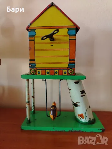 Рядка детска навиваща се играчка с птица и катерица, снимка 4 - Други ценни предмети - 50090506