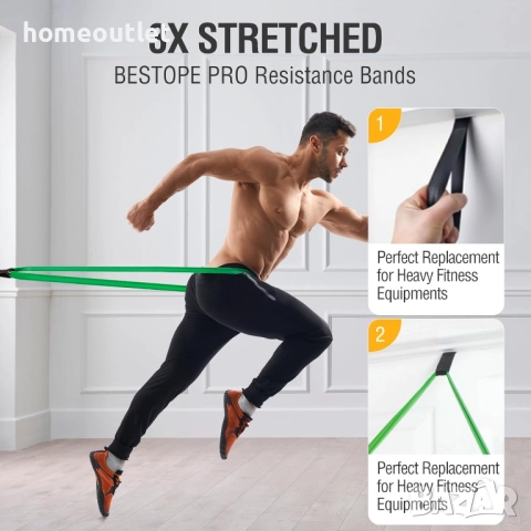 ПРОМОЦИЯ Ластик за упражнения в черно BESTOPE ST027H-L, снимка 2 - Фитнес уреди - 52836838