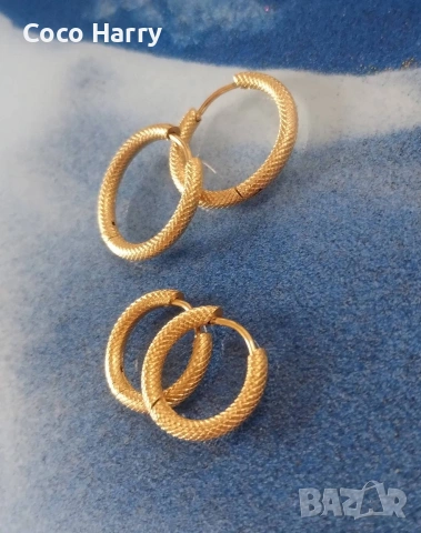 Комплект 2чифта обеци, медицинска стомана , снимка 4 - Шноли, диадеми, ленти - 53092010